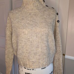 Jessica Simpson Cream Cowl Neck Sweater with Cozy Knit